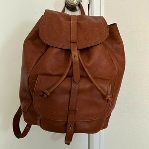 Brown Leather Backpack